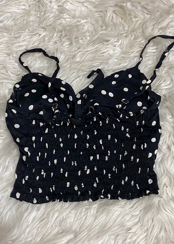 Puantiye Desenli sten Mini Büstiyer - Görsel 3