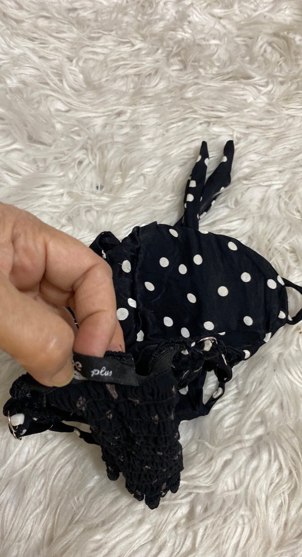 Puantiye Desenli sten Mini Büstiyer - Görsel 5