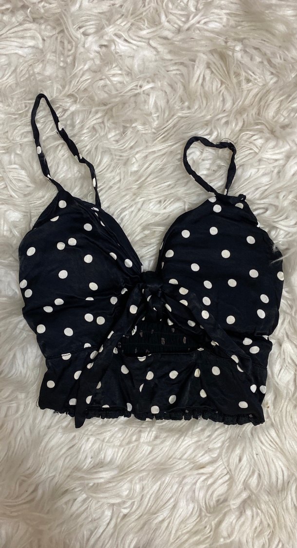 Puantiye Desenli sten Mini Büstiyer - Görsel 2