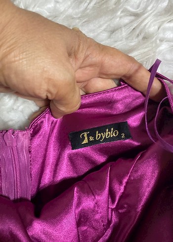 Mürdüm önü kısa arkası Uzun Straplez Fırfırlı Kadın Abiye - Görsel 4