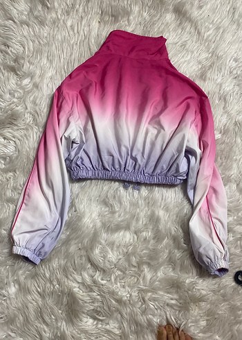 Pembe Batik Desenli Kısa Kadın Ceket - Görsel 5