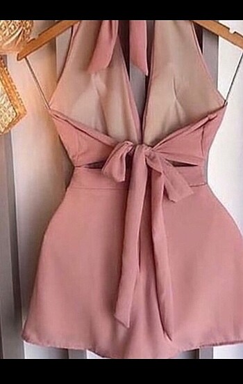Zara Pembe kısa tulum