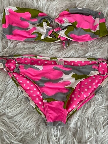 Penti Pembe leopar bikini