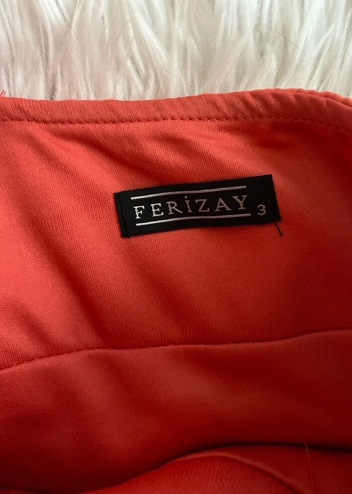 Yavruağzı şifon sten detaylı kuyruklu şık kısa abiye - Görsel 3