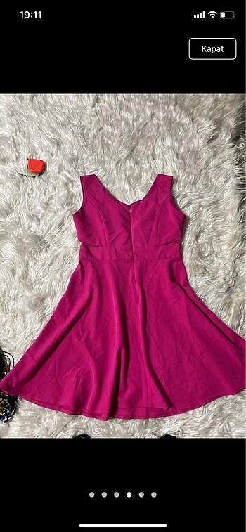 Fuşe şık elbise - Görsel 5