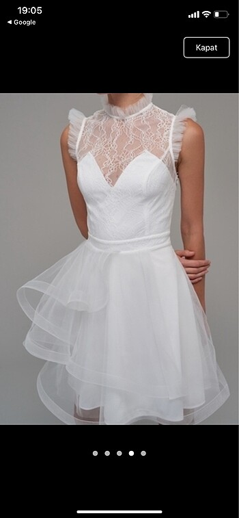 Tülü kısa abiye - Görsel 4