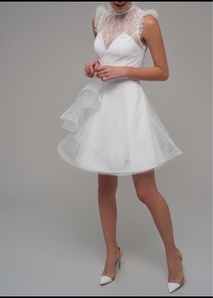 Tülü kısa abiye - Görsel 2