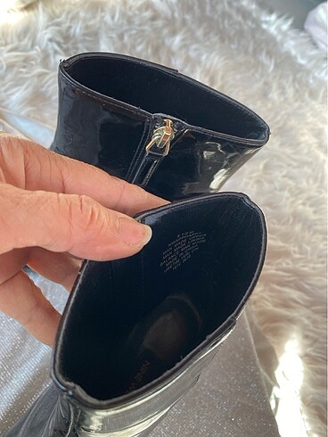 36,5 Beden siyah Renk Nine west rugan saydam topuklu şık rahat bot