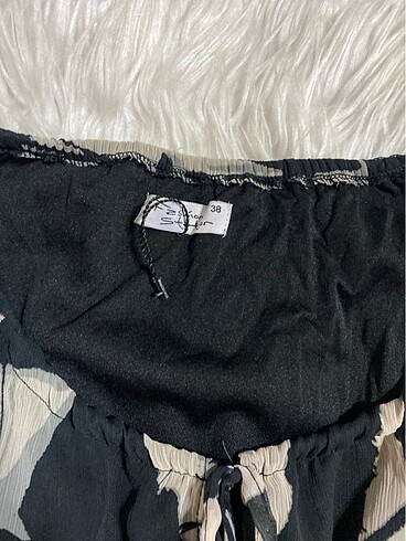 38 Beden Fashion Kemal ve siyah şifon günlük kısa elbise