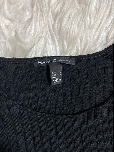 l Beden Mango reklam kol siyah triko günlük elbise