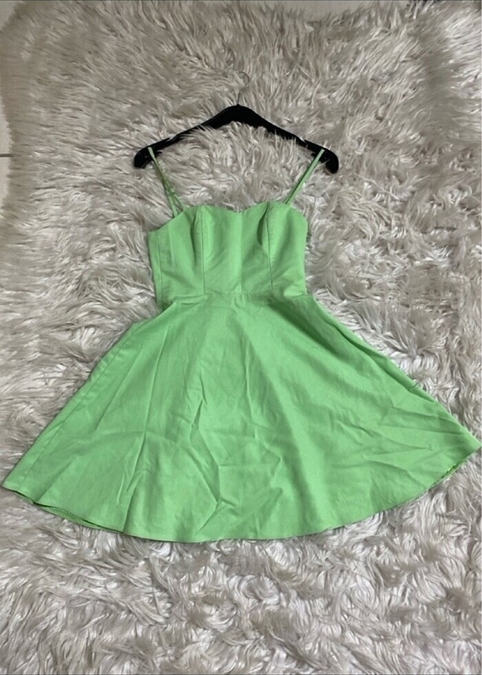 Suyeşili askılı straplez şık kaliteli este gece ister gündüz kul - Görsel 2