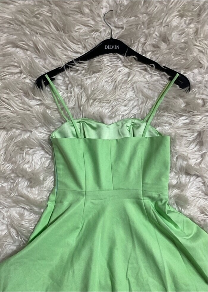 Suyeşili askılı straplez şık kaliteli este gece ister gündüz kul - Görsel 5