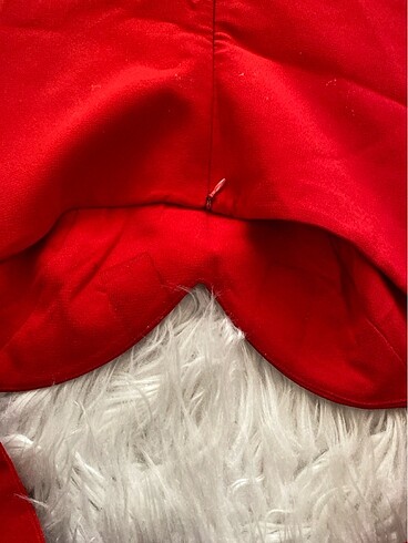 Kırmızı straplez tarzı şık kusa elbise - Görsel 5