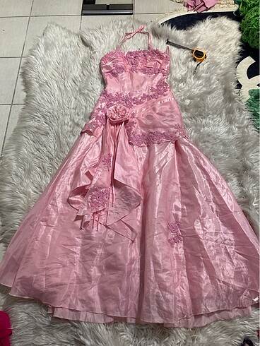 Armine Pembe taş işlemeli