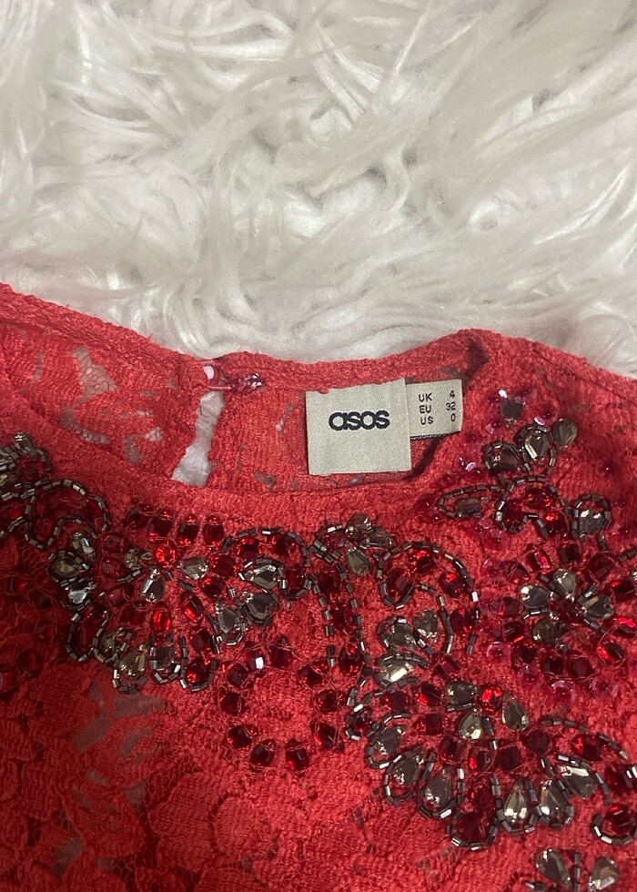 Narçiçeği tel detaylı şık zarif gece elbisesi - Görsel 3