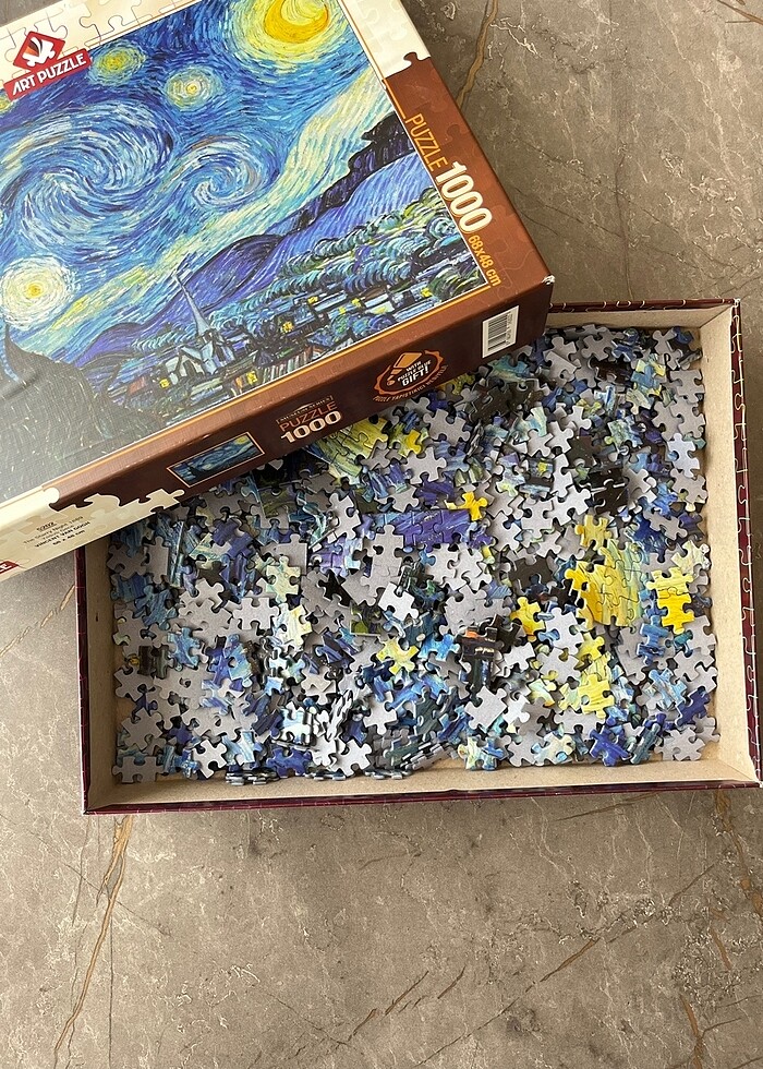 Art Puzzle Van Gogh Yıldızlı Gece YapBoz - Görsel 3