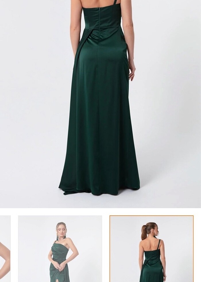 LAFABA ZÜMRÜT YEŞİLİ ABİYE ELBİSE - Görsel 5