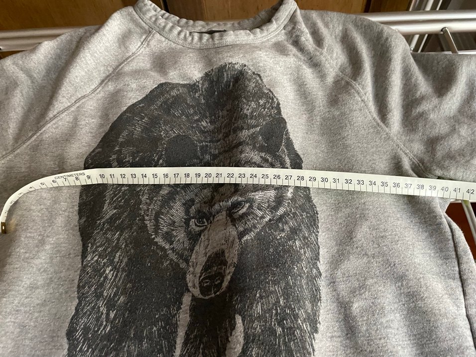 Gri Baskılı Kadın Sweatshirt - Görsel 4