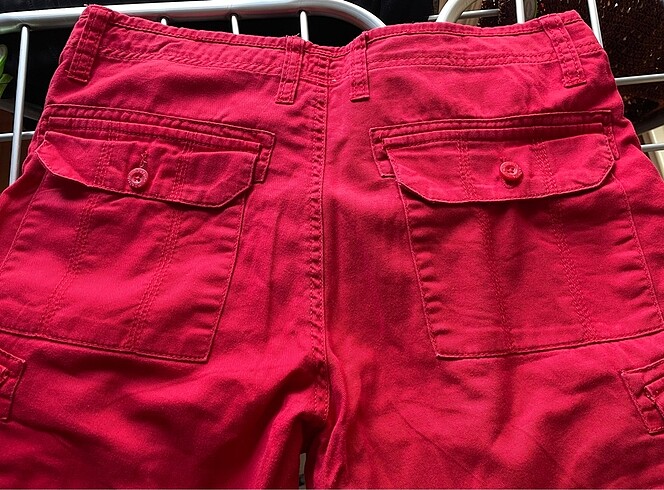 Defacto 30 beden Kırmızı Bermuda - Görsel 4