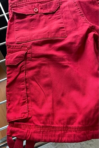 Defacto 30 beden Kırmızı Bermuda - Görsel 5