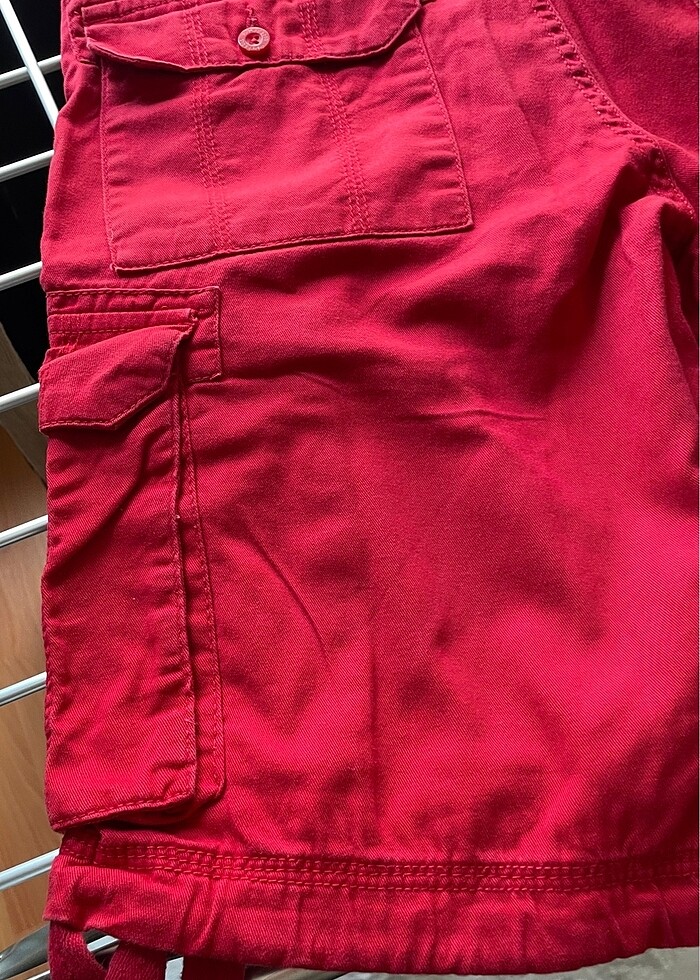 Defacto 30 beden Kırmızı Bermuda - Görsel 5