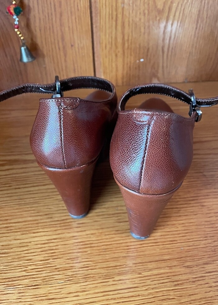 Kahverengi Dolgu topuk ayakkabı 37 no - Görsel 3