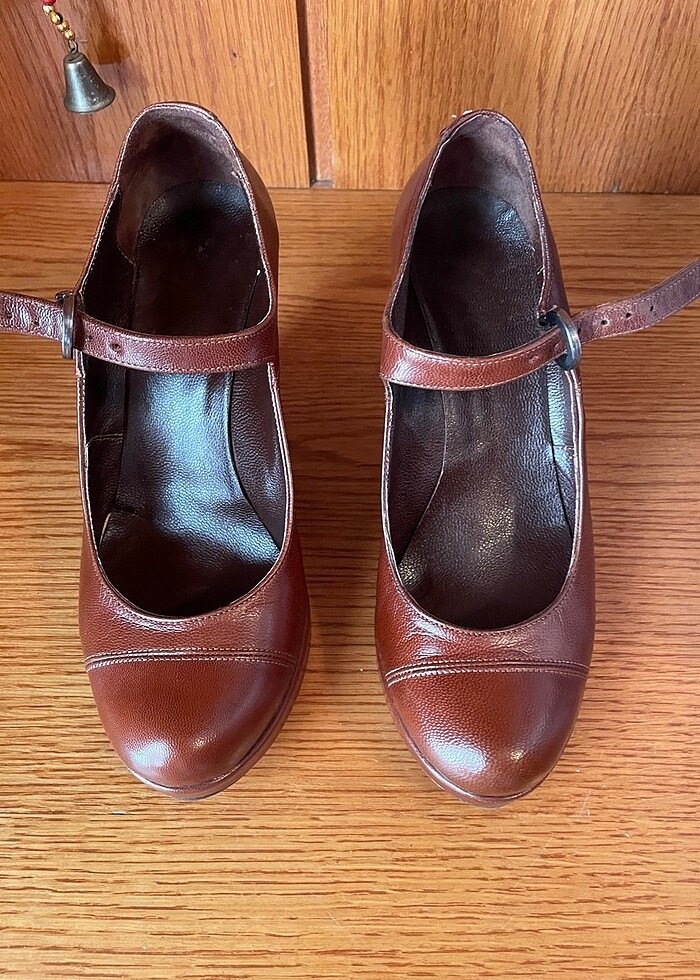 Kahverengi Dolgu topuk ayakkabı 37 no - Görsel 5