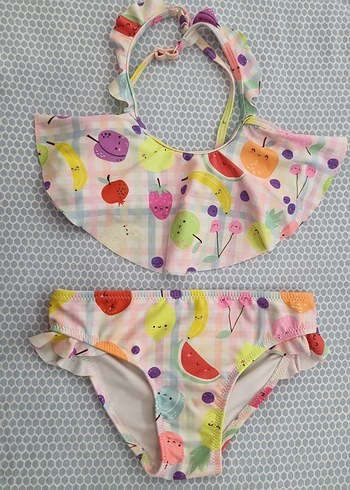 Penti Kız Çocuk Meyve Desenli Pastel Bikini