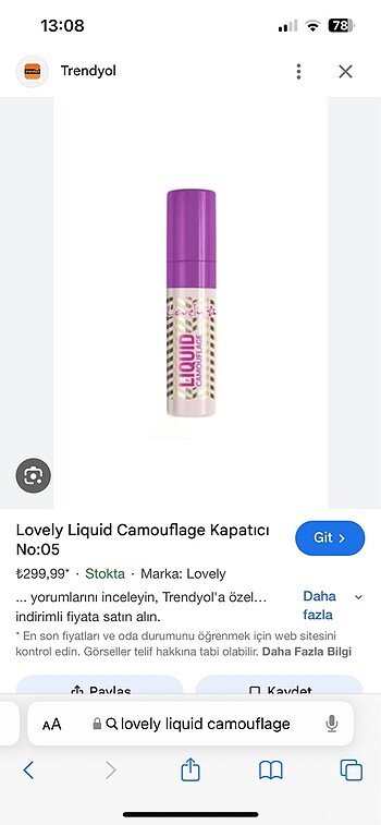 Lovely Lace Baby Lovely liquid camouflage kapatıcı