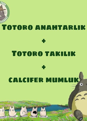 Totoro Anahtarlık, Takılık ve Calcifer Mumluk