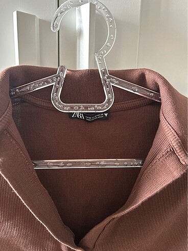 Zara zara crop kahverengi