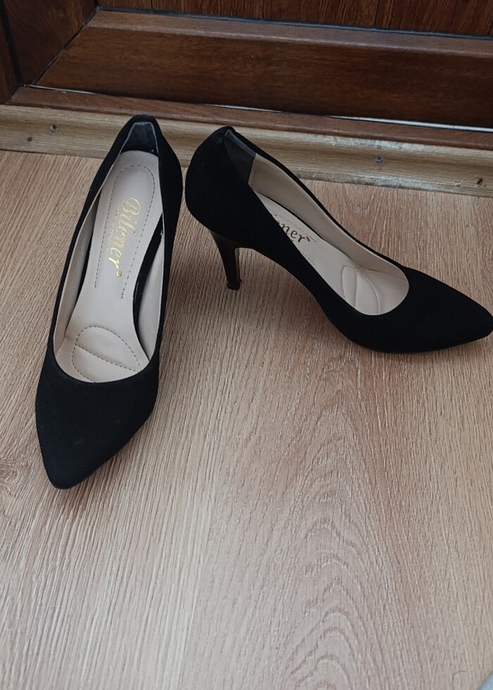 Ortopedik Siyah Mat Stiletto - Görsel 2