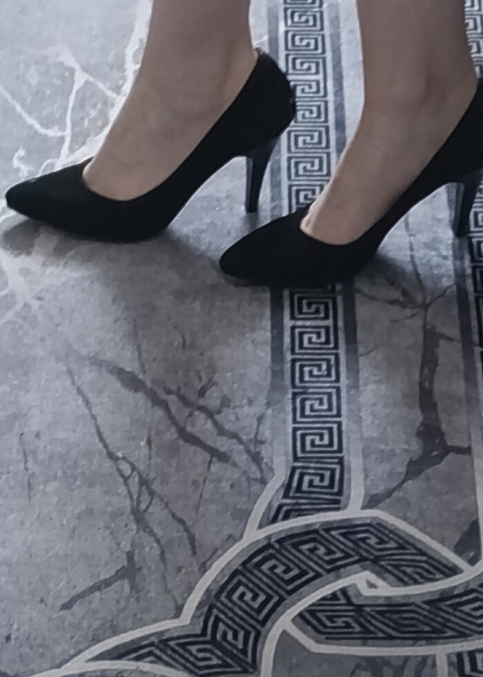 Ortopedik Siyah Mat Stiletto - Görsel 4