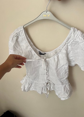 xs Beden ZARA keten bluz
