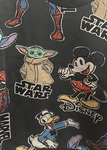 5 Yaş Beden siyah Renk Erkek Çocuk Siyah Baskılı Sweatshirt