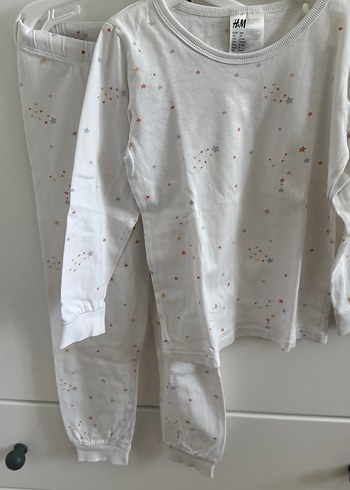 H&M Beyaz Penye Pijama Takımı