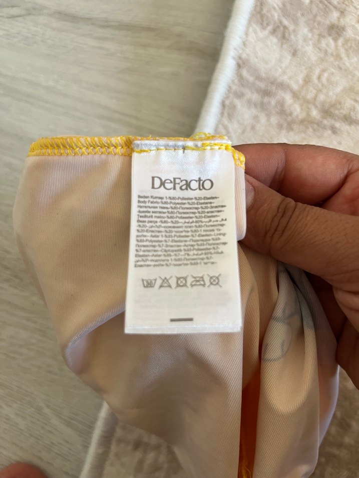 Sarı Snoopy Baskılı Kız Çocuk Mayo - Görsel 3