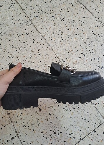 38 Beden siyah Renk Kalın taban ayakkabı 