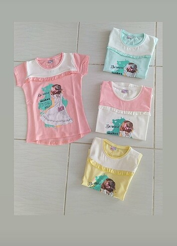 7 Yaş Beden çeşitli Renk Çocuk t-shirt