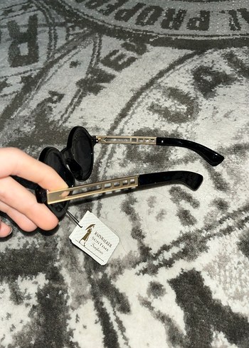 Siyah Retro Güneş Gözlüğü - Görsel 3