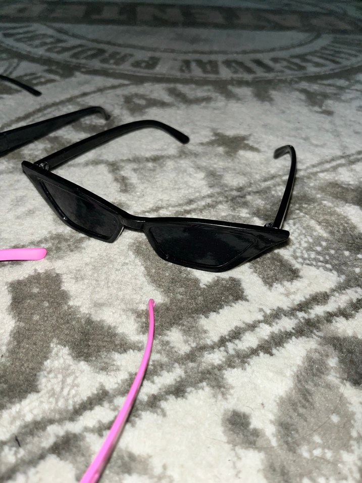 Siyah Kürklü Gotik Kadın Gözlüğü Seti - Görsel 3