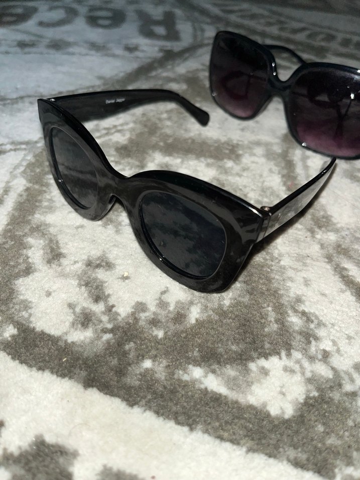 Siyah Kürklü Gotik Kadın Gözlüğü Seti - Görsel 4