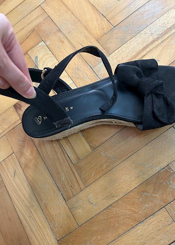 39 Beden siyah Renk Siyah Dolgu Topuklu Kadın Sandalet