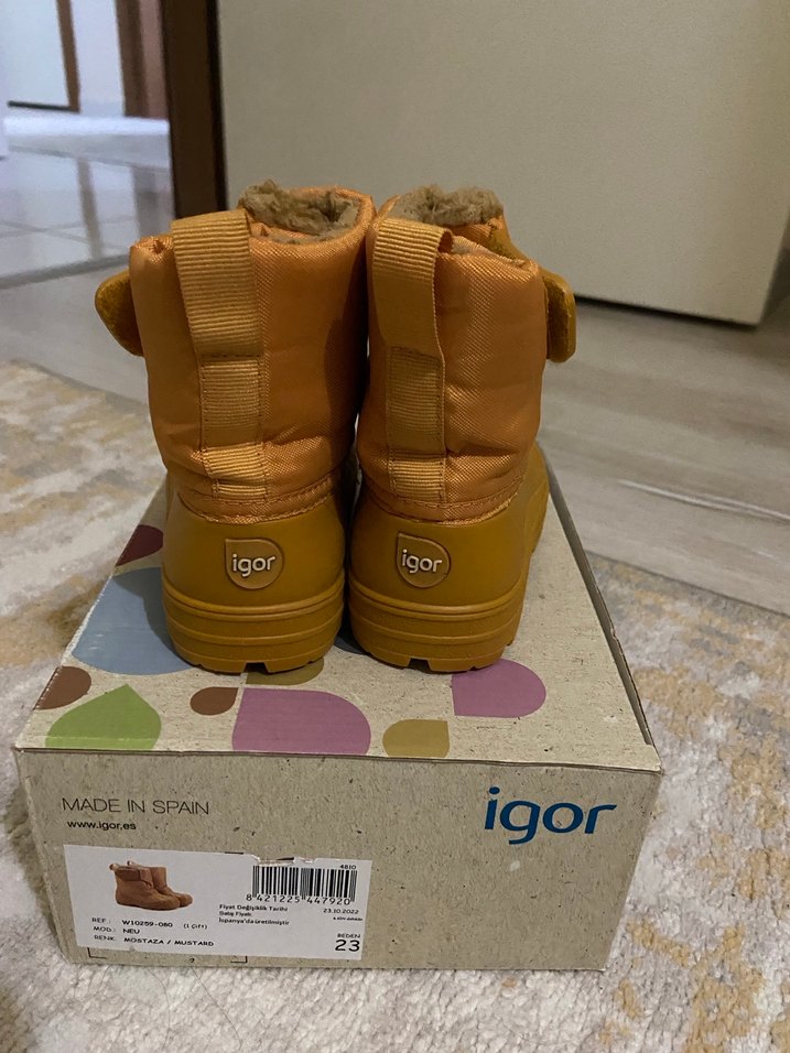 Renkli Çocukları Nubuk Botlar Velcro - Görsel 3