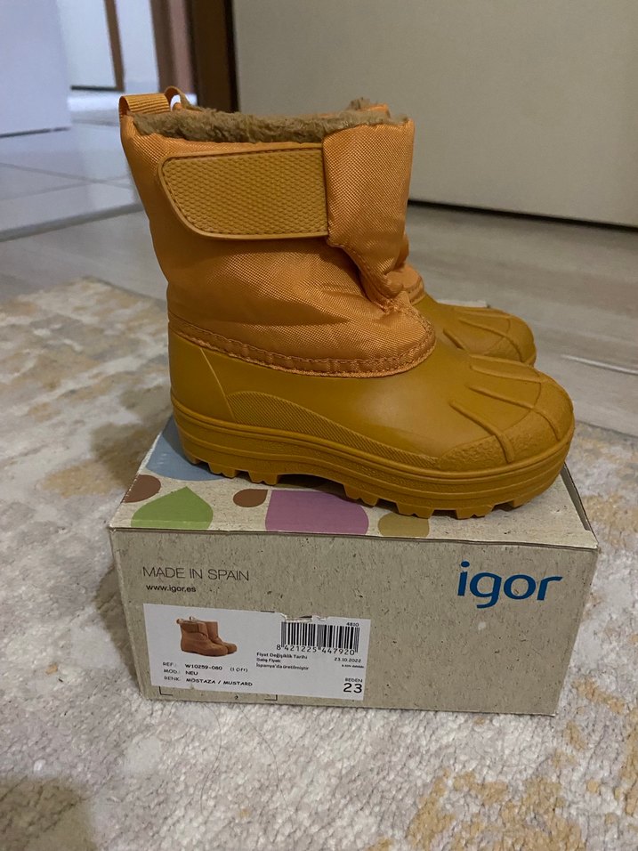 Renkli Çocukları Nubuk Botlar Velcro - Görsel 2