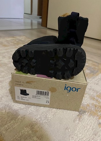 Lacivert Çocuk Lastik Botlar Velcro - Görsel 4