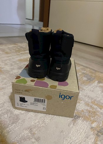 Lacivert Çocuk Lastik Botlar Velcro - Görsel 3