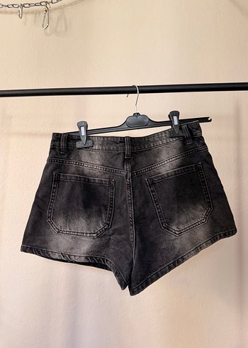 Gri Tie-Dye Denim Mini Etek Bershka - Görsel 5