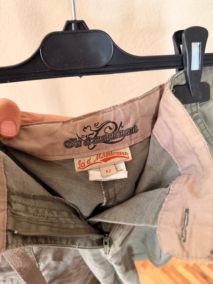 Gri Kamuflaj Desenli Mini Kadın Şort - Görsel 5