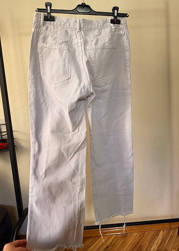 Pull and bear bol kesim midi kot pantolon - Görsel 5